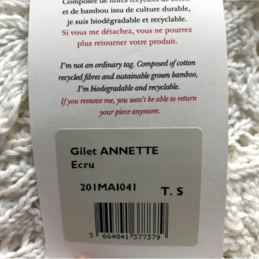 SOLD! Sezane Annette Jumper Ecru (S) - Picture 6 of 7